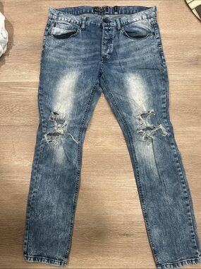 RUDE Distressed Light Blue Skinny Men’s Jeans